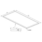 Rectangular Clear Tempered Glass Top Coffee Table