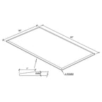 Rectangular Clear Tempered Glass Top Coffee Table