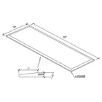 Rectangular Clear Tempered Glass Top Coffee Table