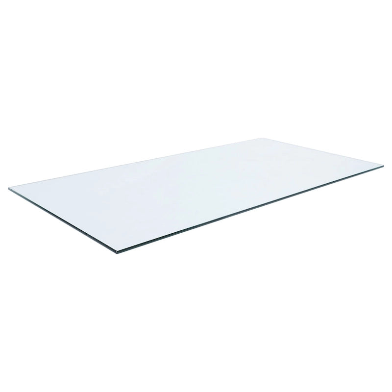 Rectangular Clear Tempered Glass Top Coffee Table