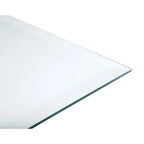 Rectangular Clear Tempered Glass Top Coffee Table