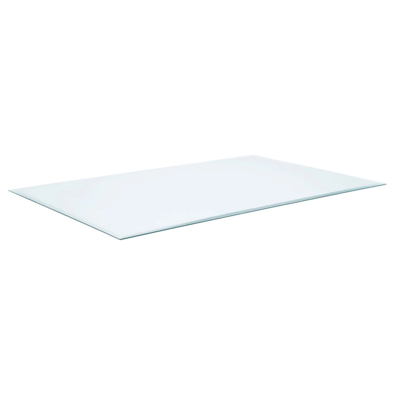 Rectangular Clear Tempered Glass Top Coffee Table