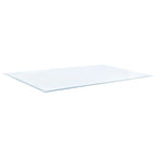 Rectangular Clear Tempered Glass Top Coffee Table