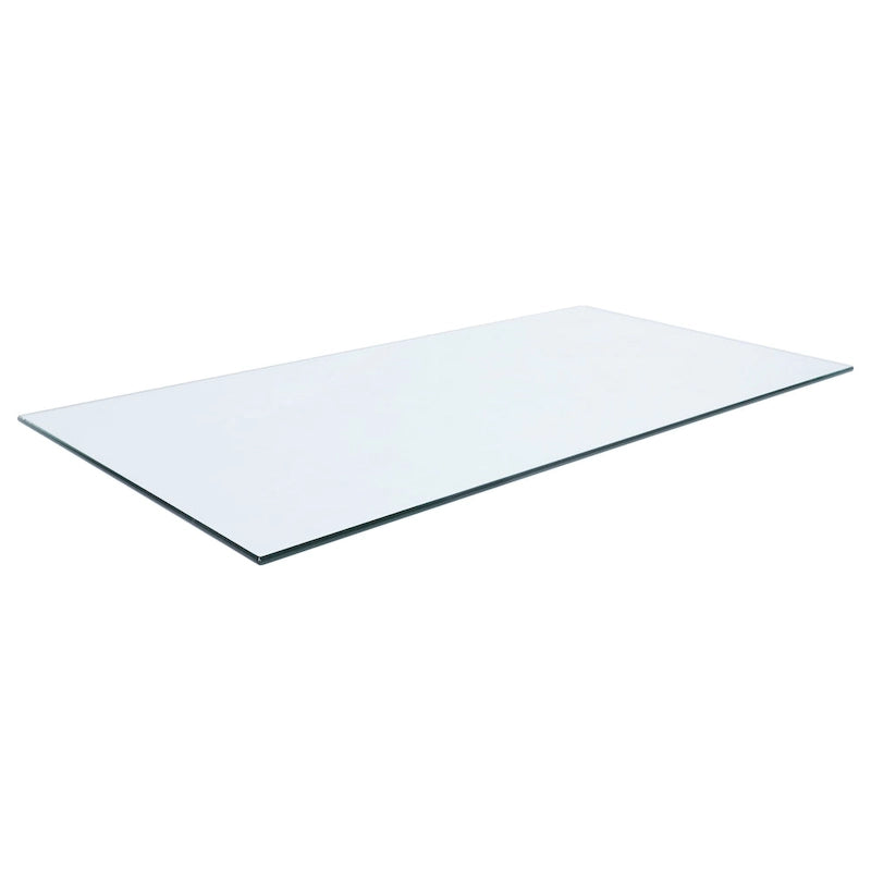 Rectangular Clear Tempered Glass Top Coffee Table