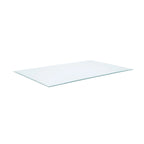 Rectangular Clear Tempered Glass Top Coffee Table
