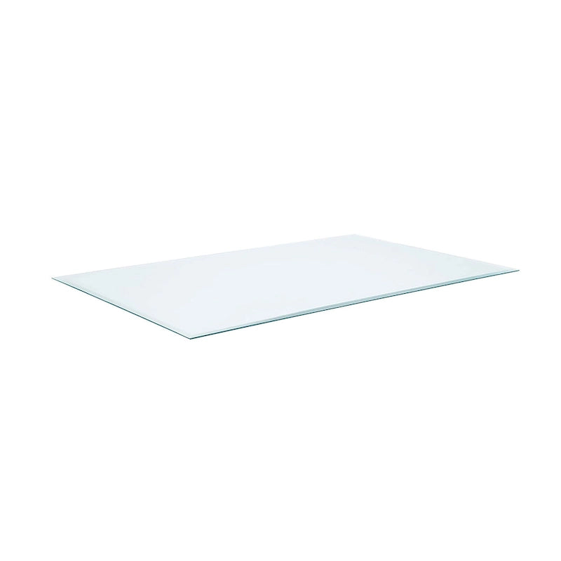Rectangular Clear Tempered Glass Top Coffee Table