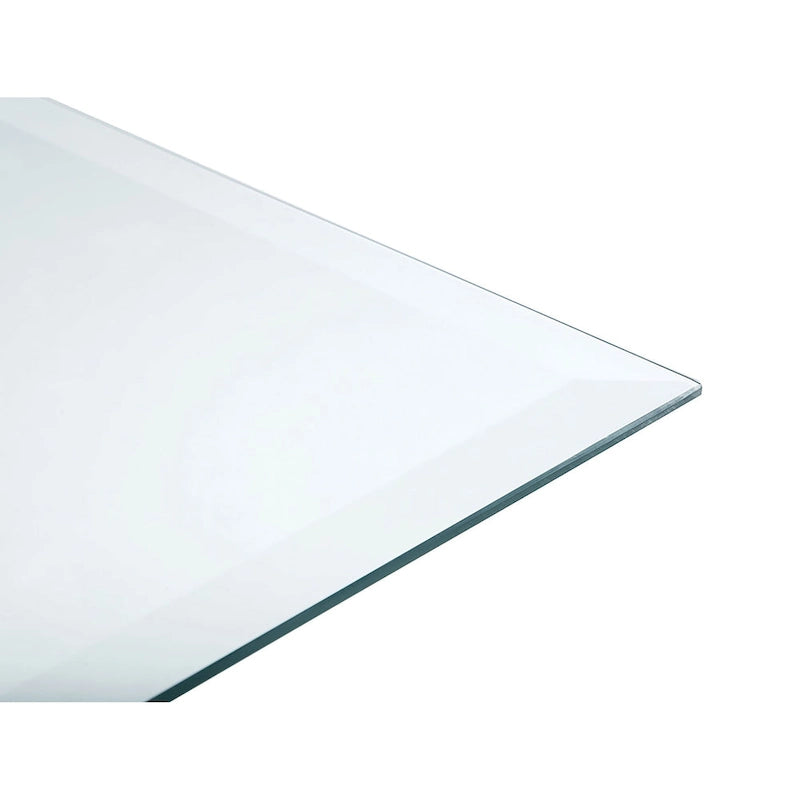 Rectangular Clear Tempered Glass Top Coffee Table