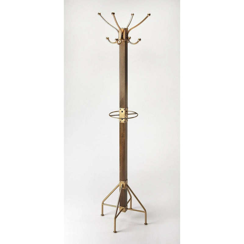 Square Wood Coat and Hat Stand
