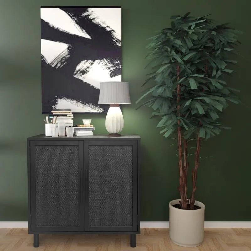  Delancey Black 2-Door Cabinet