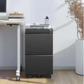2-Drawer Metal Rolling File Cabinet with Lock for Legal/Letter/A4 Files