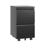 2-Drawer Metal Rolling File Cabinet with Lock for Legal/Letter/A4 Files