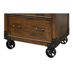 Rustic Brown Lateral File Cabinet with Legal/Letter Drawer