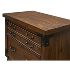 Rustic Brown Lateral File Cabinet with Legal/Letter Drawer