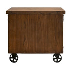 Rustic Brown Lateral File Cabinet with Legal/Letter Drawer