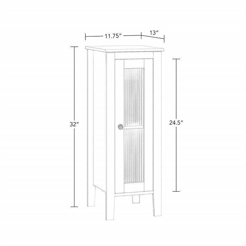 Bathroom Storage Cabinet, 11.75D x 13W x 32H