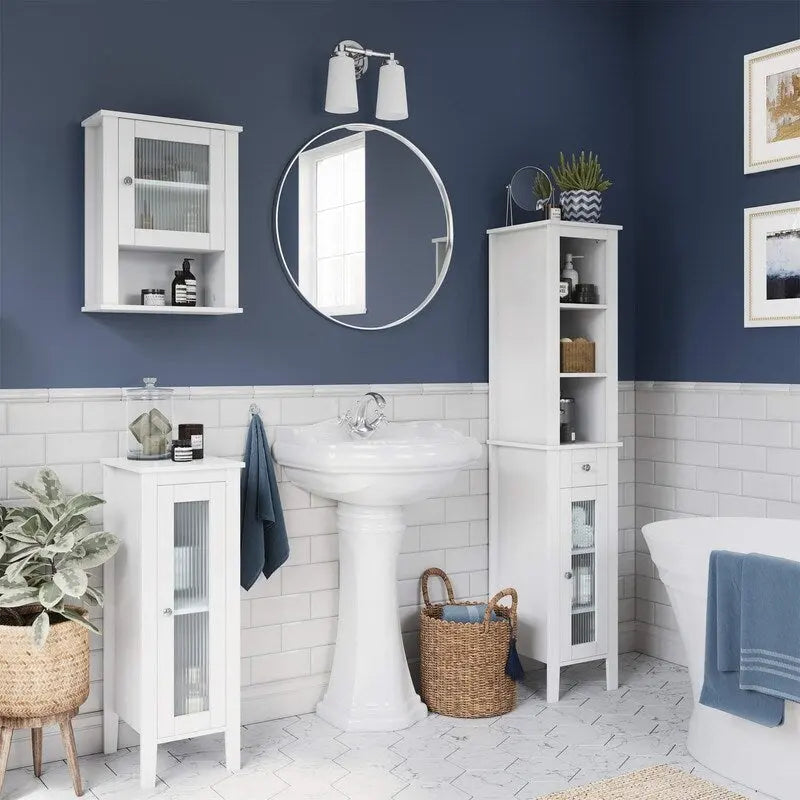 Bathroom Storage Cabinet, 11.75D x 13W x 32H