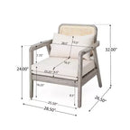Christopher Knight Home Ursa Chaise de club de patio extérieure en bois d'acacia