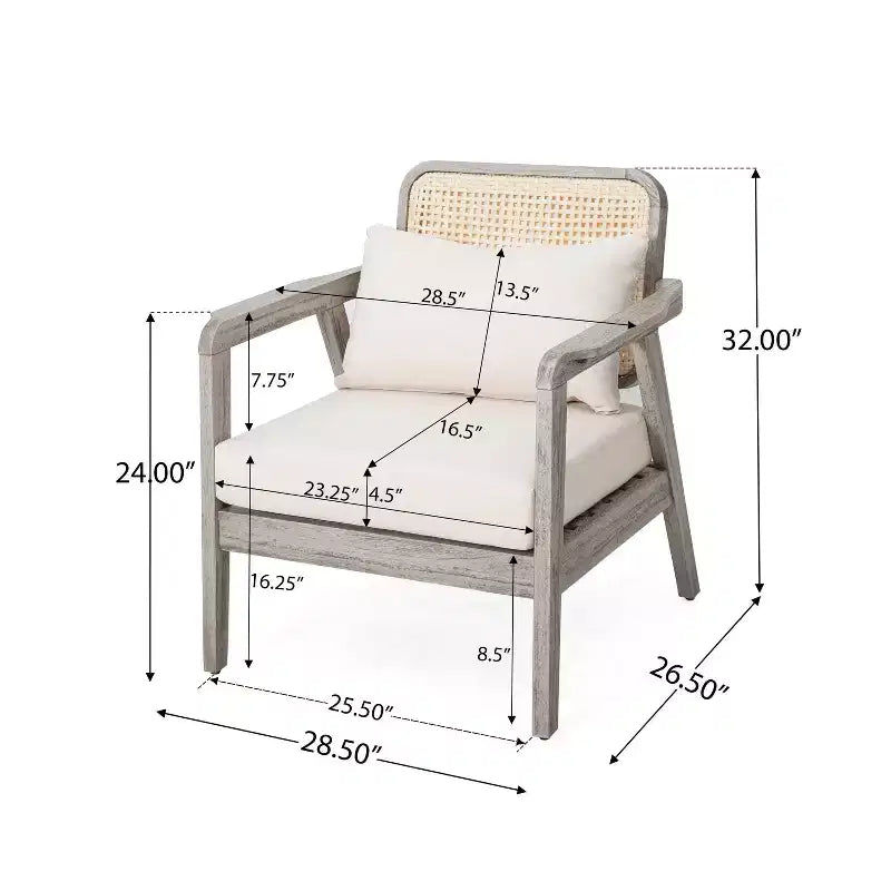 Christopher Knight Home Ursa Chaise de club de patio extérieure en bois d'acacia