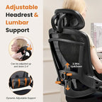High-Back Ergonomic Mesh Desk Chair with Adjustable Lumbar Support and Headrest