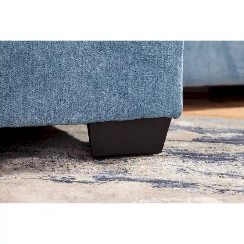 Blue Chenille U-Shaped Sectional Sofa with Chaise