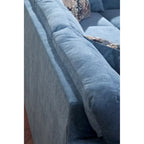 Blue Chenille U-Shaped Sectional Sofa with Chaise