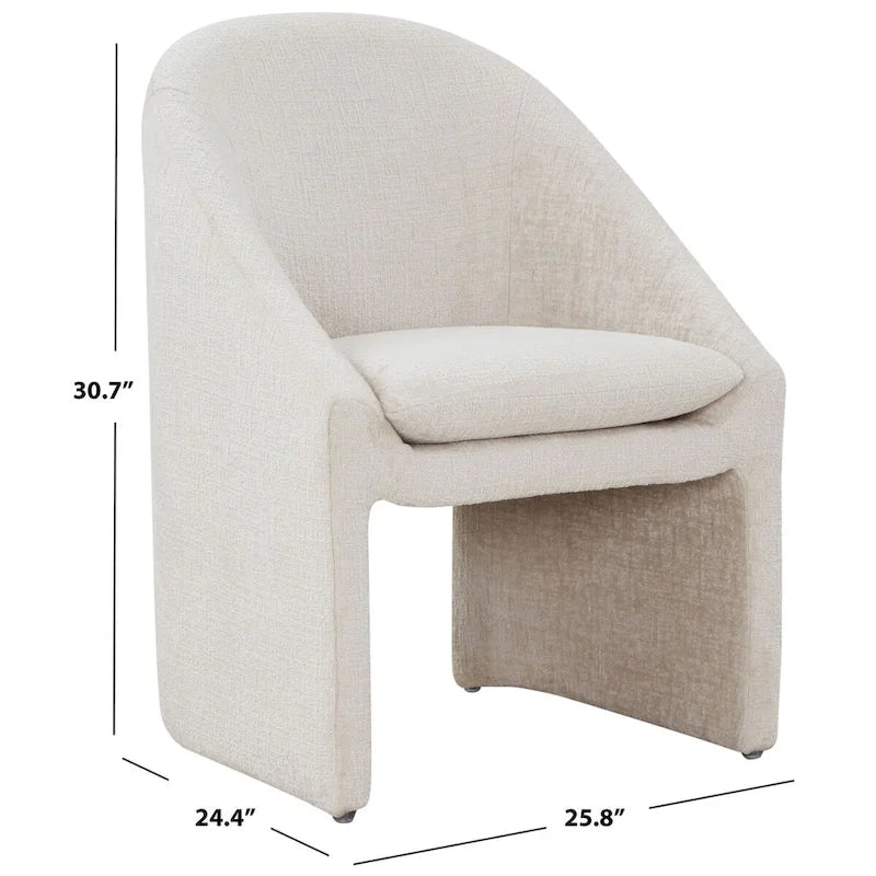19-Inch Chenille Upholstered Dining Chair, 26W x 24D x 31H
