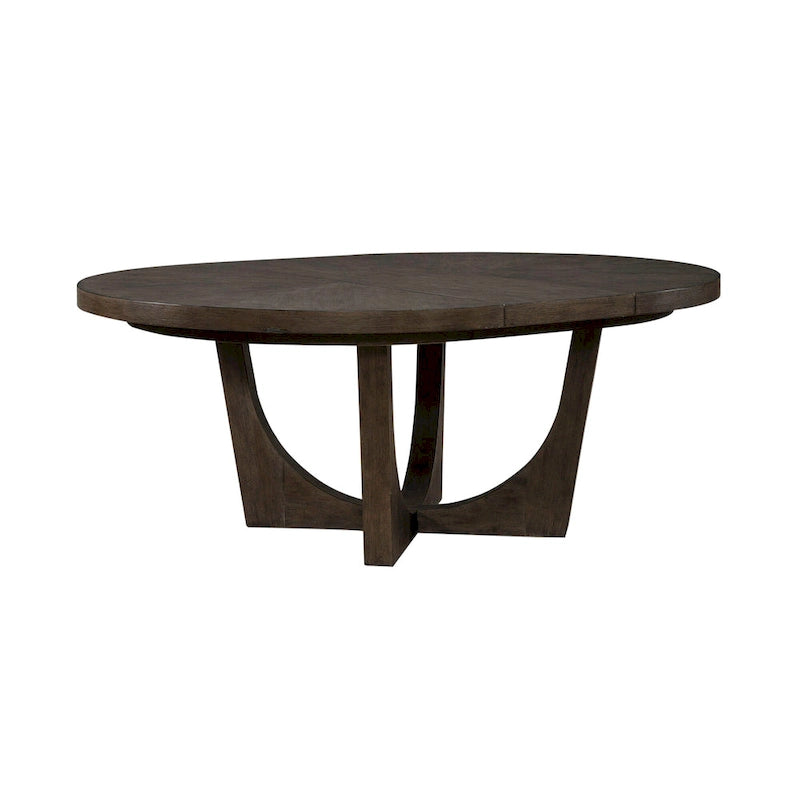 Satin Espresso Pedestal Dining Table