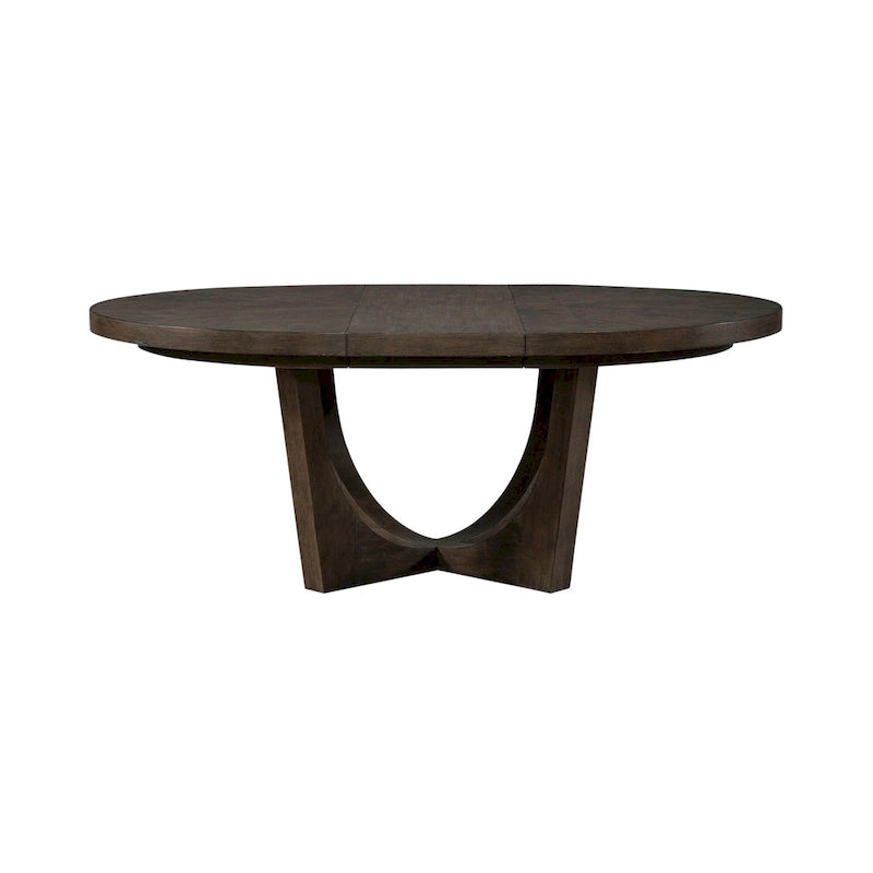 Satin Espresso Pedestal Dining Table