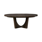 Satin Espresso Pedestal Dining Table