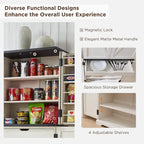 72 Garde-manger de cuisine de style campagnard, armoire de rangement avec portes coulissantes de grange - N/A